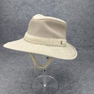 Tilley Endurables TM10 Cotton Canvas Mesh‎ Fishing Safari Hat Beige Mens 6 7/8